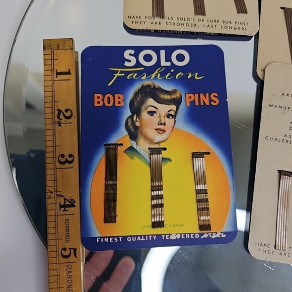 Solo Fashion Bob Pins New Old Stock Made in Canada Set Of 4 Packs: 30 Pins Total - Picture 5 of 5